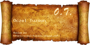 Oczel Tuzson névjegykártya